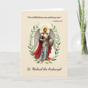 St. Michael der Erzengel Gottes Frieden und Segen Karte