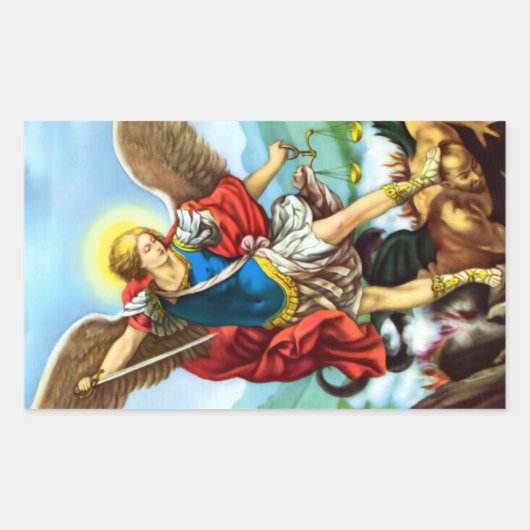 St. Michael der Erzengel Katholische Engel Sticker (Vorderseite)