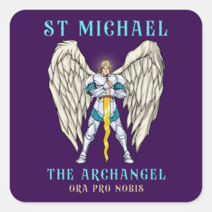 St. Michael Der Erzengel Katholische Gebetsaufkleb Quadratischer Aufkleber
