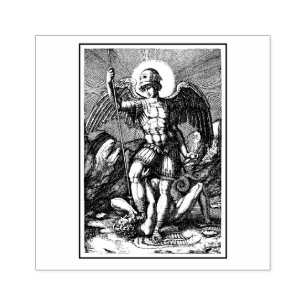 St. Michael, der Erzengel Katholische Religiöse Gummistempel