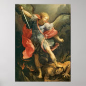 St. Michael, der Erzengel Katholischer Engel Relig Poster (Vorne)