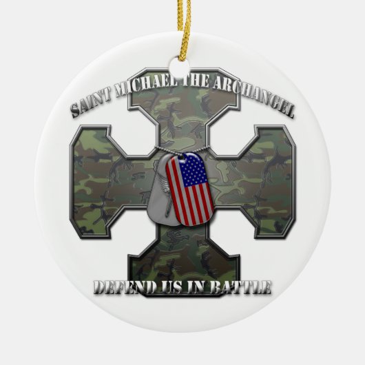 St Michael der Erzengel Keramikornament (Vorne)