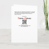 St. Michael der Erzengel (M 009) Blank Gruß Karte (Rückseite)