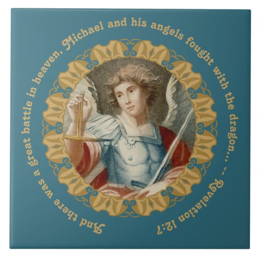 St. Michael der Erzengel (M 010) Fliese (Vorderseite)