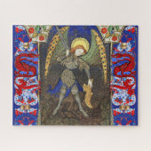 St. Michael der Erzengel mit dem Teufel, Roter Dra Puzzle (Horizontal)