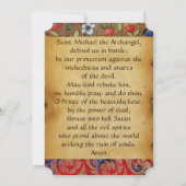 St. Michael der Erzengel mit dem Teufelsgebet Einladung (Rückseite)