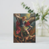 St. Michael der Erzengel Postkarte (Stehend Vorderseite)