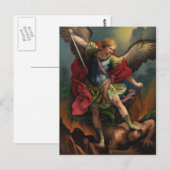 St. Michael der Erzengel Postkarte (Vorne/Hinten)
