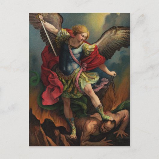 St. Michael der Erzengel Postkarte (Vorderseite)