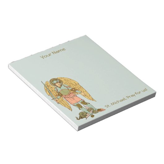 St. Michael der Erzengel (RLS 12) 5,5"x6" Notizblock (angewinkelt)