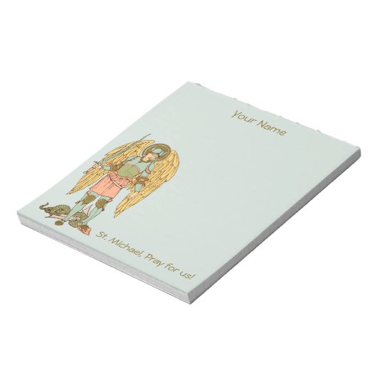 St. Michael der Erzengel (RLS 12) 5,5"x6" Notizblock (Rotiert)