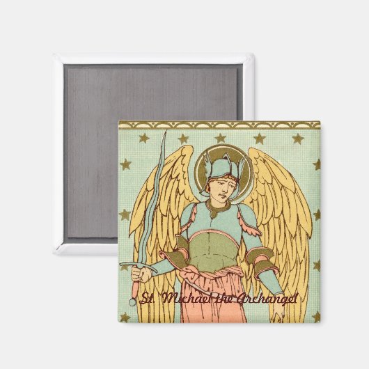 St. Michael der Erzengel (RLS 12) Magnet (Vorderseite/Rückseite)