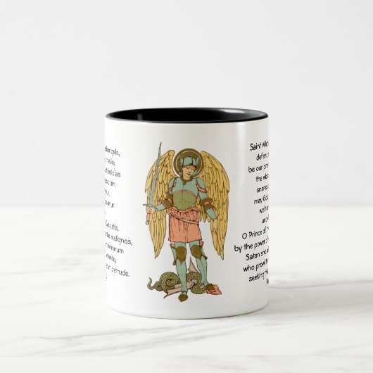 St. Michael der Erzengel (RLS 12) Zweifarbige Tasse (Mittel)