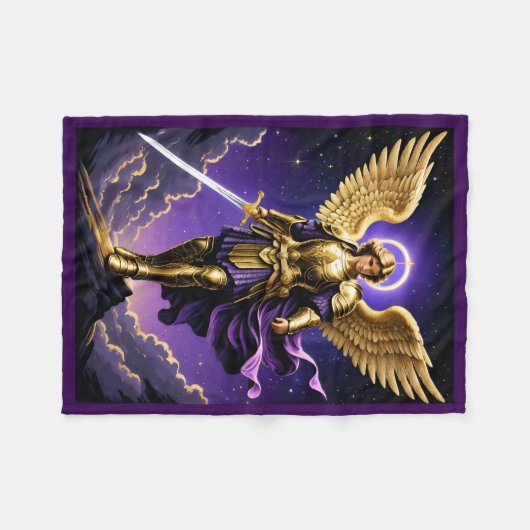 St. Michael der Erzengel römisch-katholisch Fleecedecke (Vorderseite (Horizontal))