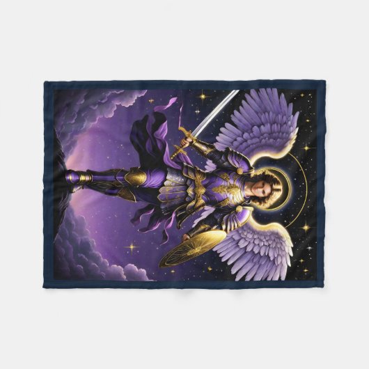 St. Michael der Erzengel römisch-katholisch Fleecedecke (Vorderseite (Horizontal))