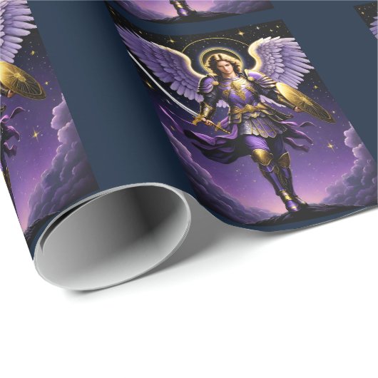 St. Michael der Erzengel römisch-katholisch Geschenkpapier (Rolleneckpunkt)