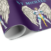 St. Michael der Erzengel römisch-katholisch Geschenkpapier (Rolleneckpunkt)