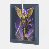 St. Michael der Erzengel römisch-katholisch Ornament Aus Glas (Vorderseite links)