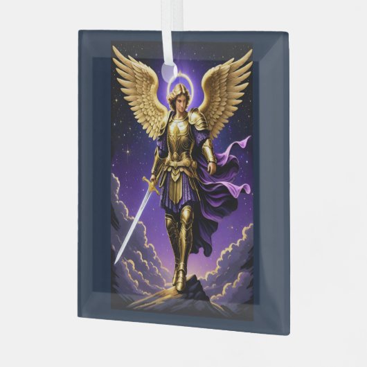 St. Michael der Erzengel römisch-katholisch Ornament Aus Glas (Vorderseite links)