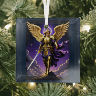 St. Michael der Erzengel römisch-katholisch Ornament Aus Glas