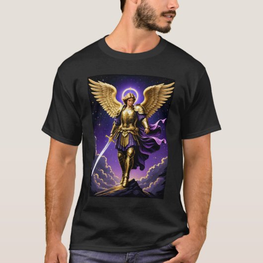 St. Michael der Erzengel römisch-katholisch T-Shirt (Vorderseite)
