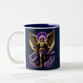 St. Michael der Erzengel römisch-katholisch Zweifarbige Tasse (Links)