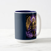 St. Michael der Erzengel römisch-katholisch Zweifarbige Tasse (VorderseiteRechts)