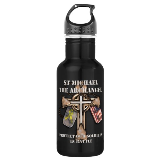 St Michael der Erzengel - schützen Sie unsere Trinkflasche (Vorderseite)