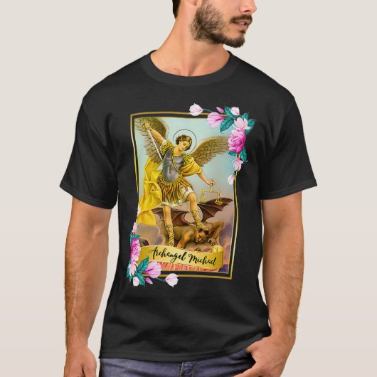 St. Michael, der Erzengel-Schutzherr Katholische K T-Shirt (Vorderseite)