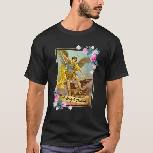 St. Michael, der Erzengel-Schutzpatron T-Shirt (Vorderseite)