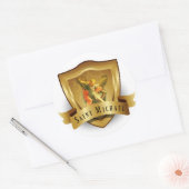 St. Michael der Erzengel Schwert Teufel Runder Aufkleber (Umschlag)