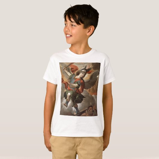 St Michael der Erzengel T-Shirt (Vorne ganz)