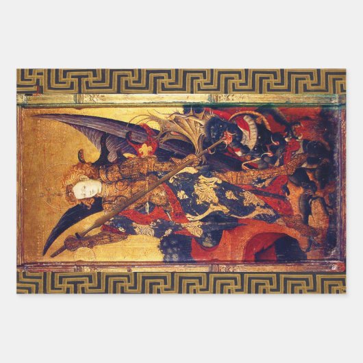 St. Michael der Erzengel und St. George Geschenkpapier Set (Vorderseite)