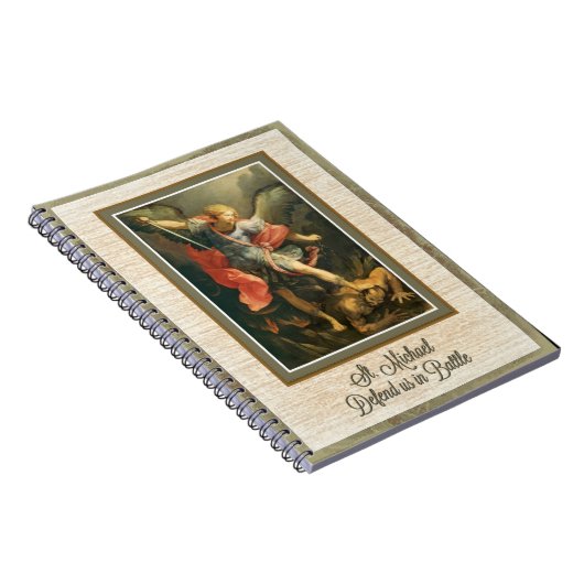 St Michael der Erzengel verteidigen uns im Kampf Notizblock (Rechte Seite)