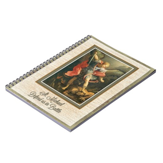 St Michael der Erzengel verteidigen uns im Kampf Notizblock (Linke Seite)