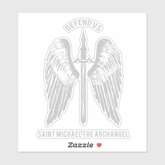 St. Michael der Erzengel Verteidiger uns Aufkleber (Blatt)