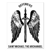 St. Michael der Erzengel Verteidiger uns Gummistempel (Prägung)