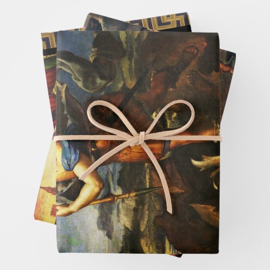 St. Michael der Erzengel von Raffaello Sanzio Geschenkpapier Set (Beispiel)