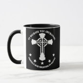 St Michael der Erzengel - weiße Schablone Tasse (Links)