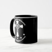 St Michael der Erzengel - weiße Schablone Tasse (Vorderseite Links)