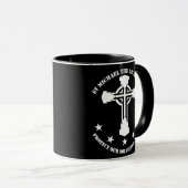 St Michael der Erzengel - weiße Schablone Tasse (VorderseiteRechts)