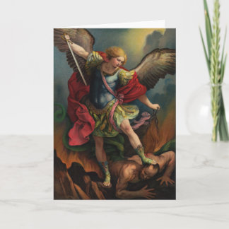 St. Michael, die Erzengel-Faltkarte Feiertagskarte