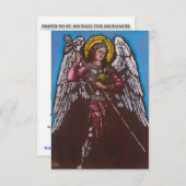 St. Michael, die Erzengel-Gebetskarte Dankeskarte (Vorne/Hinten)