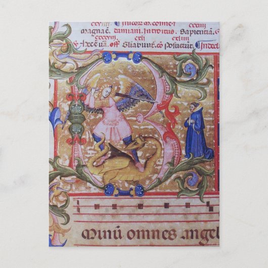 St. Michael, die Erzengel-Gebetskarte Postkarte (Vorderseite)