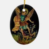 St Michael die Erzengel-hängende Verzierung Keramik Ornament (Vorne)