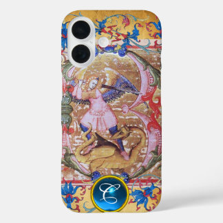 St. Michael, die Erzengel Monogram Antique Floral iPhone 16 Hülle