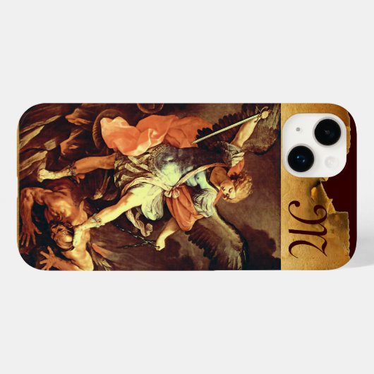 St. Michael die Erzengel Monogram Case-Mate iPhone Hülle (Rückseite (Horizontal))