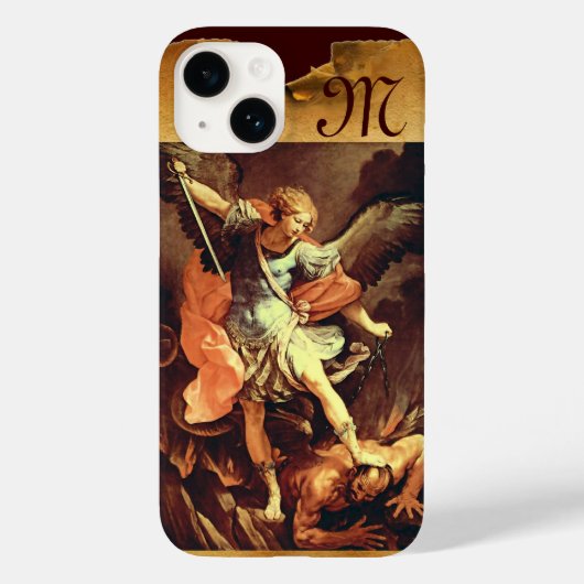 St. Michael die Erzengel Monogram Case-Mate iPhone Hülle (Rückseite)