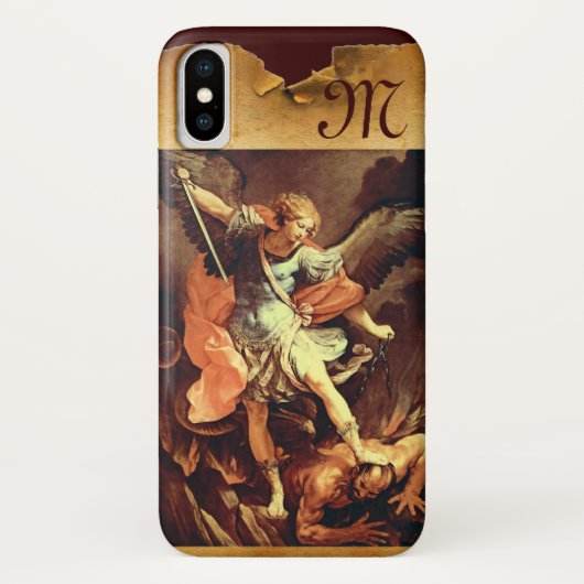 St. Michael die Erzengel Monogram Case-Mate iPhone Hülle (Rückseite)