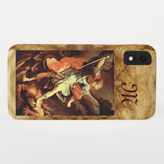 St. Michael die Erzengel Monogram Case-Mate iPhone Hülle (Rückseite (Horizontal))